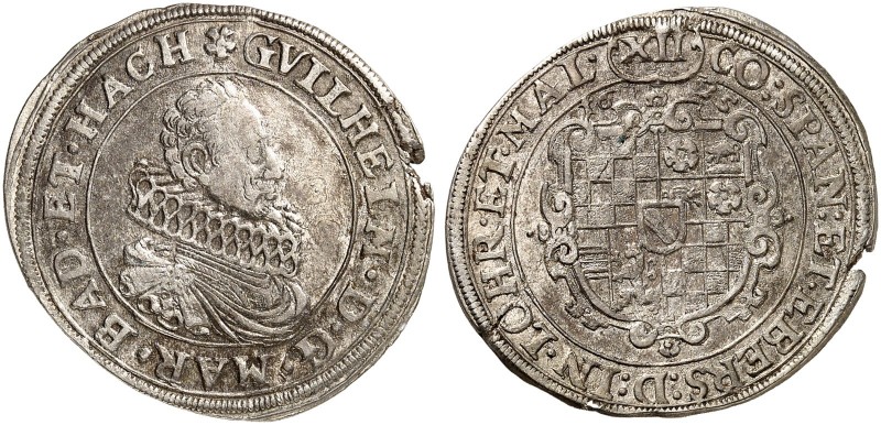 BADEN - BADEN. Wilhelm, 1622-1677. 
12 Kreuzer 1625.
Wiel. 268 kl. Sfr. a. Ran...