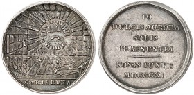 BADEN - DURLACH. Karl Ludwig Friedrich, 1811-1818. 
Silbermedaille 1811 (von J. M. Bückle, 26,6 mm), auf die Geburt der Prinzessin Luise Amalie Steph...