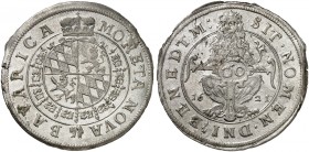 BAYERN. Maximilian I., 1598-1651. 
Kipper 60 Kreuzer 1621.
Witt. 842, Hahn 76a min. ZE, vz