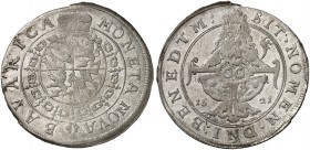 BAYERN. Maximilian I., 1598-1651. 
Ein zweites, ähnliches Exemplar. Variante mit 6.0.
l. Prägeschwäche, ss