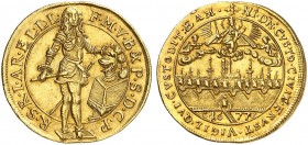 BAYERN. Ferdinand Maria, 1651-1679. 
Dukat 1677.
Friedb. 213, Witt. 1385, Hahn 173 Gold, RR ! kl. Rdf., vz+

Mit großer Wahrscheinlichkeit aus Isa...