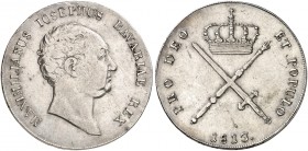 BAYERN. Maximilian IV. (I.) Joseph, 1799-1825. 
Kronentaler 1813.
Thun 44, AKS 44, J. 14 ss