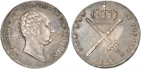 BAYERN. Maximilian IV. (I.) Joseph, 1799-1825. 
Kronentaler 1822.
Thun 44, AKS 44, J. 14 kl. Rdf., ss