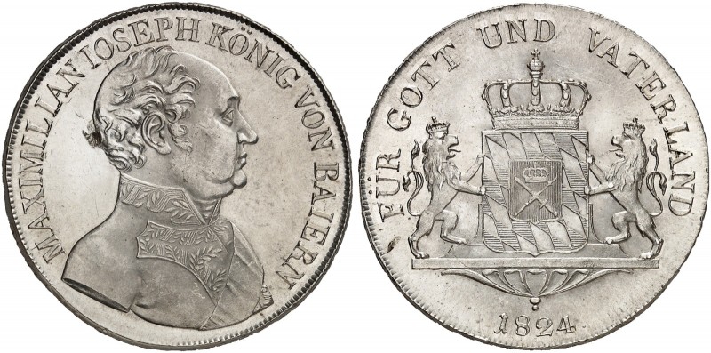BAYERN. Maximilian IV. (I.) Joseph, 1799-1825. 
Konventionstaler 1824.
Thun 46...