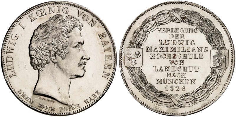 BAYERN. Ludwig I., 1825-1848. 
Ein zweites Exemplar.
f. St