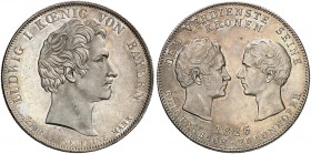BAYERN. Ludwig I., 1825-1848. 
Geschichtstaler 1826, "REICHENBACH-FRAUNHOFER".
Thun 51, AKS 114, J. 32 vz+
