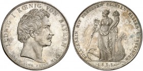 BAYERN. Ludwig I., 1825-1848. 
Geschichtstaler 1833, "ZOLLVEREIN".
Thun 61, AKS 128, J. 43 vz+