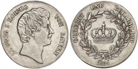 BAYERN. Ludwig I., 1825-1848. 
Kronentaler 1835.
Thun 48, AKS 76, J. 30 ss