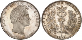 BAYERN. Ludwig I., 1825-1848. 
Geschichtstaler 1835, "ZOLLVEREIN".
Thun 65, AKS 132, J. 47 f. St