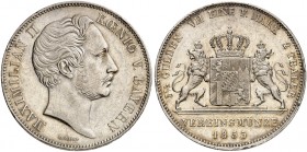 BAYERN. Maximilian II. Joseph, 1848-1864. 
Doppeltaler 1855.
Thun 91, AKS 146, J. 85 Rdf., ss - vz