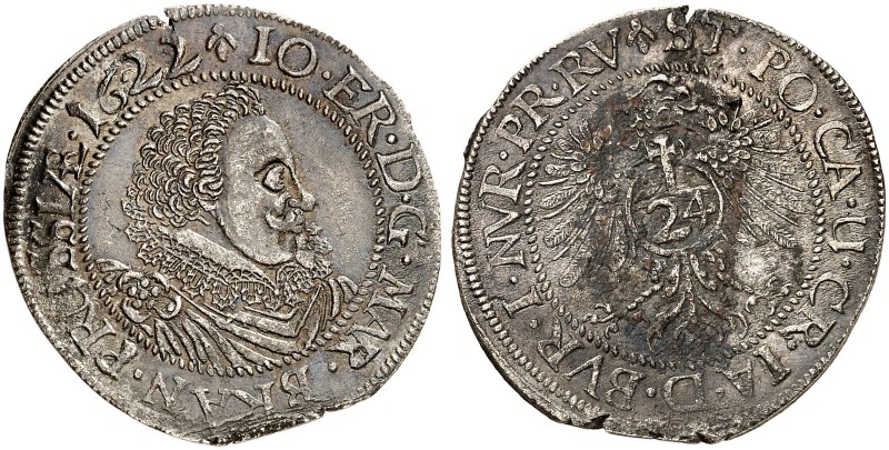 BRANDENBURG - ANSBACH. Joachim Ernst, 1603-1625. 
Kipper-24 Kreuzer 1622, Fürth...