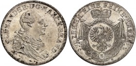 BRANDENBURG - ANSBACH. 
Konventionstaler 1780, Schwabach.
Dav. 2024, Slg. Wilm. 1109, Frank 164 f. vz