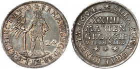 BRAUNSCHWEIG - CALENBERG - HANNOVER. Ernst August, 1679-1698. 
24 Mariengroschen 1694, Zellerfeld, Feinsilber.
Dav. 414, Welter 1982 schöne Patina, ...
