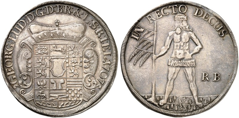 BRAUNSCHWEIG - CALENBERG - HANNOVER. Georg I. Ludwig, 1698-1714. 
Taler 1707, Z...