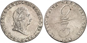 BRAUNSCHWEIG - CALENBERG - HANNOVER. Georg III., 1760-1820. 
2/3 Taler 1801 C.
Welter 2810 vz