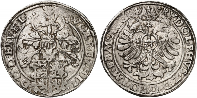 BRAUNSCHWEIG - GRUBENHAGEN. Wolfgang und Philipp II., 1567-1595. 
Taler 1584, O...