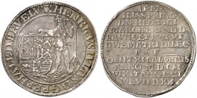 BRAUNSCHWEIG - WOLFENBÜTTEL. Heinrich Julius, 1589-1613. 
Taler 1602, Zellerfeld, auf den Tod seiner Mutter Hedwig von Brandenburg.
Dav. 6296, Welte...