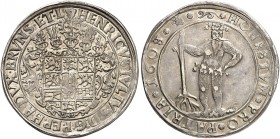 BRAUNSCHWEIG - WOLFENBÜTTEL. Heinrich Julius, 1589-1613. 
Taler 1608 (aus 1607), Zellerfeld.
Dav. 6285, Welter 645 B ss