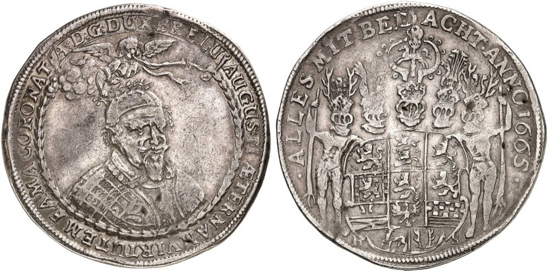 BRAUNSCHWEIG - WOLFENBÜTTEL. August, "der Jüngere", 1635-1666. 
Taler 1665, Zel...