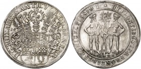 BRAUNSCHWEIG - WOLFENBÜTTEL. Rudolph August und Anton Ulrich, 1685-1704. 
Taler 1691, Zellerfeld.
Dav. 6393, Welter 2068 ss+
