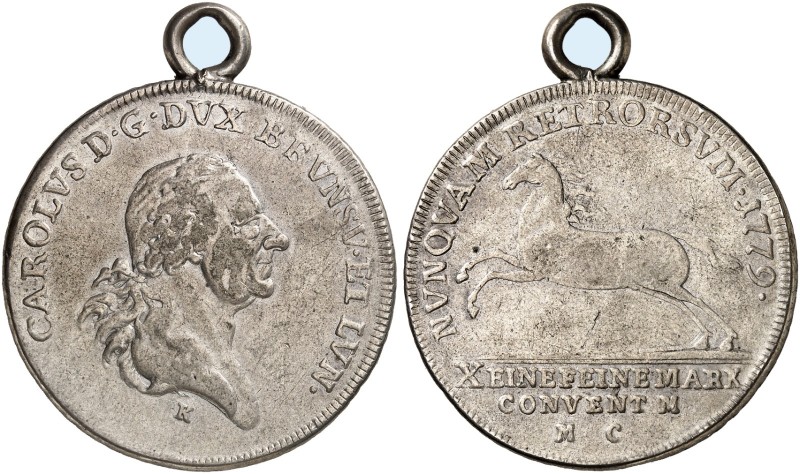 BRAUNSCHWEIG - WOLFENBÜTTEL. Karl I., 1735-1780. 
Konventionstaler 1779, Brauns...