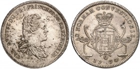 BRETZENHEIM. - Grafschaft. Karl August, 1789-1803. 
Konventionstaler 1790, Mannheim.
Dav. 2055, Haas 541, Slg. Noss 492, Slg. Memmesh. 2615 f. vz