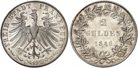 FRANKFURT. - Stadt. 
Doppelgulden 1846.
Thun 132, AKS 5, J. 28 vz