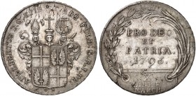 FULDA. - Bistum. Adalbert III. von Harstall, 1788-1802. 
Konventionstaler 1795, Kontribution.
Dav. 2265, Buch. 4 Sfr., vz