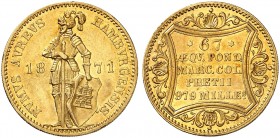 HAMBURG. - Stadt. 
Dukat 1871.
Friedb. 1142, D. S. 80, AKS 11, J. 93b, Schlumb. 345 Gold f. vz