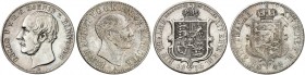 HANNOVER. Ernst August, 1837-1851. 
Lot von 2 Stück: Taler 1844 A, Georg V., Ausbeutetaler 1856 B.
Thun 164, 170, AKS 105, 158, J. 69, 86 Rdf., ss