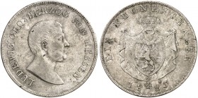HESSEN - DARMSTADT. Ludwig X. (I.), 1790-1830. 
Kronentaler 1825.
Thun 193, AKS 72, J. 28 kl. Sfr., ss