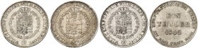 HESSEN - KASSEL. Wilhelm II. und Friedrich Wilhelm, 1831-1847. 
Lot von 3 Stück: Taler 1835, 1837, 1842.
Thun 184, AKS 46, J. 32, ss