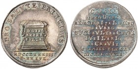 PFALZ. - Kurlinie zu Sulzbach. Karl Theodor, 1743-1799. 
Silbermedaille 1783 (von J. L. Oexlein, 22,8 mm), auf das 50-jährige Regierungsjubiläum in S...