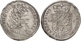 PREUSSEN. Friedrich III. (I.), 1668-1713. 
2/3 Taler 1689, Berlin.
Dav. 270, v. Schr. 58 kl. Rdf., vz