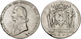 PREUSSEN. Friedrich Wilhelm III., 1797-1840. 
Taler 1802 A.
Thun 242, Olding 102a, AKS 10, J. 29 f. ss