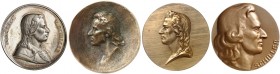 PERSONEN. Schiller, Friedrich von, 1759-1805, Deutscher Dichter. 
Lot von 140 Stück: Diverse Münzen, u. a. BRD, 5 Mark 1955, Medaillen verschiedener ...