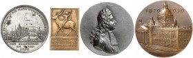 Lot von 198 Stück: Diverse Medaillen in unterschiedlichen Metallen. Miniaturmedaille o. J. (13,3 mm) - Medaille 1927 (88,3 mm), auf Rudolf Stammler. U...