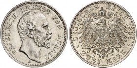 ANHALT. Friedrich I., 1871-1904. J. 20, EPA 2/2. 
2 Mark 1896.
f. St