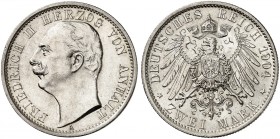 ANHALT. Friedrich II., 1904-1918. J. 22, EPA 2/3. 
2 Mark 1904.
f. St