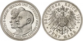 ANHALT. Friedrich II., 1904-1918. J. 25, EPA 5/2. 
Ein drittes Exemplar.
PP