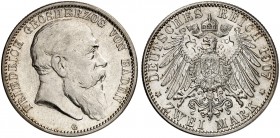 BADEN. Friedrich I., 1852-1907. J. 32, EPA 2/7. 
2 Mark 1907.
vz - St