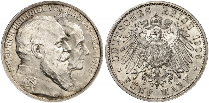 BADEN. Friedrich I., 1852-1907. J. 35, EPA 5/9. 
Ein zweites Exemplar.
winz. R...