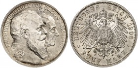 BADEN. Friedrich I., 1852-1907. J. 35, EPA 5/9. 
Ein zweites Exemplar.
winz. Rdf., ss