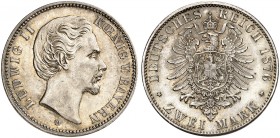 BAYERN. Ludwig II., 1864-1886. J. 41, EPA 2/11. 
2 Mark 1876.
vz - St