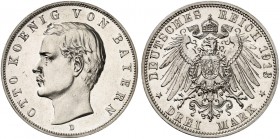BAYERN. Otto II., 1886-1913. J. 47, EPA ¾. 
Ein zweites Exemplar.
winz. Haar­linien, PP