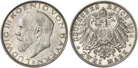 BAYERN. Ludwig III., 1913-1918. J. 51, EPA 2/15. 
2 Mark 1914.
winz. Rdf., vz