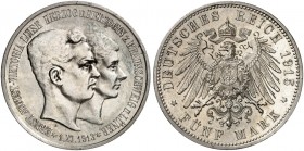 BRAUNSCHWEIG. Ernst August, 1913-1918, mit Victoria Luise. J. 58, EPA 5/18. 
5 Mark 1915, mit LÜNEBURG.
f. St