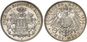 HAMBURG. J. 63, EPA 2/18. 
Ein zweites Exemplar.
PCGS MS 64, f. St