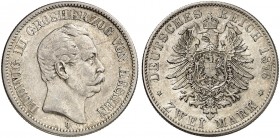 HESSEN. Ludwig III., 1848-1877. J. 66, EPA 2/19. 
2 Mark 1876.
ss - vz