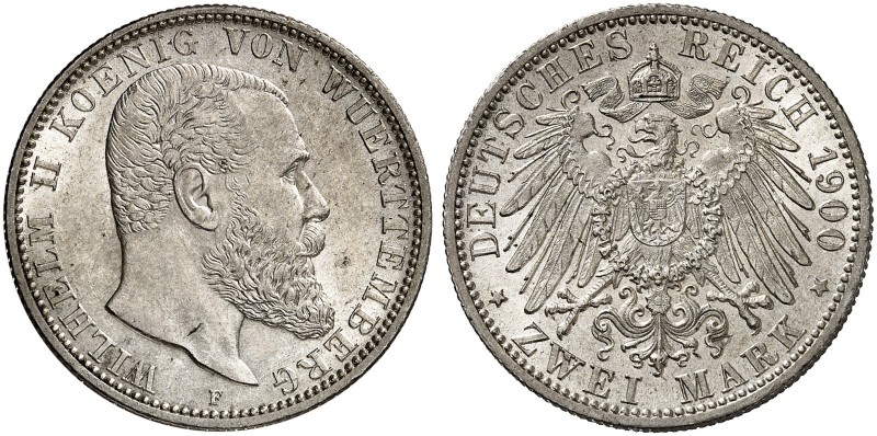 WÜRTTEMBERG. Wilhelm II., 1891-1918. J. 174, EPA 2/74. 
2 Mark 1900.
vz - St